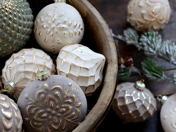 BOULE DE NOËL RONDE POUDRE