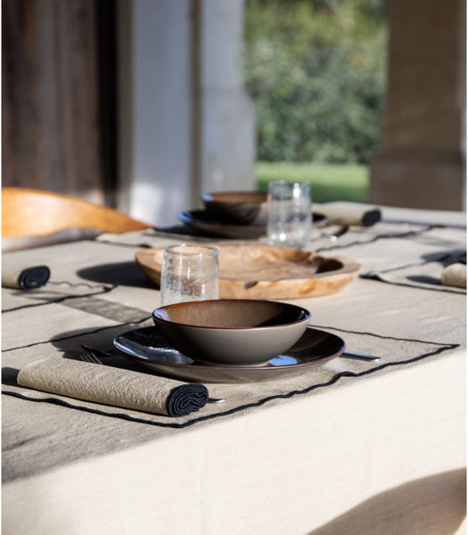 SERVIETTE EN COTON LAVE SCHISTE VENT DU SUD